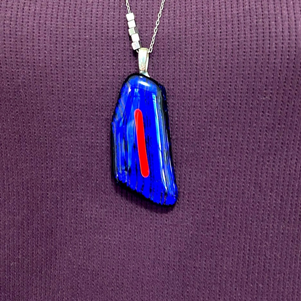 Royal blue stone necklace